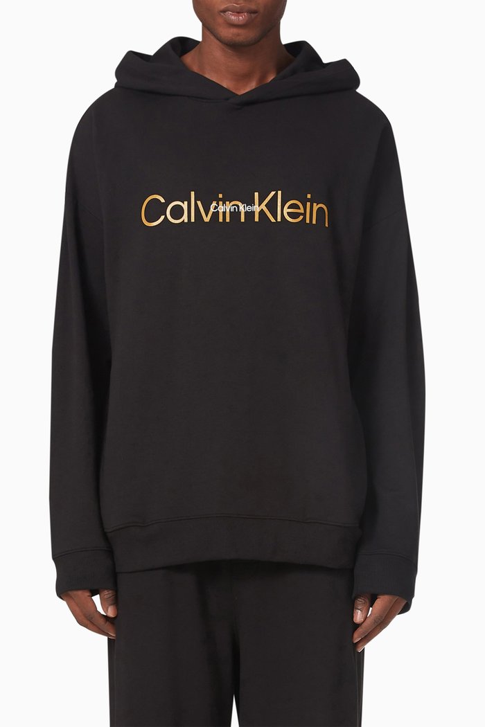 

Embossed Icon Logo Hoodie in Cotton, Black