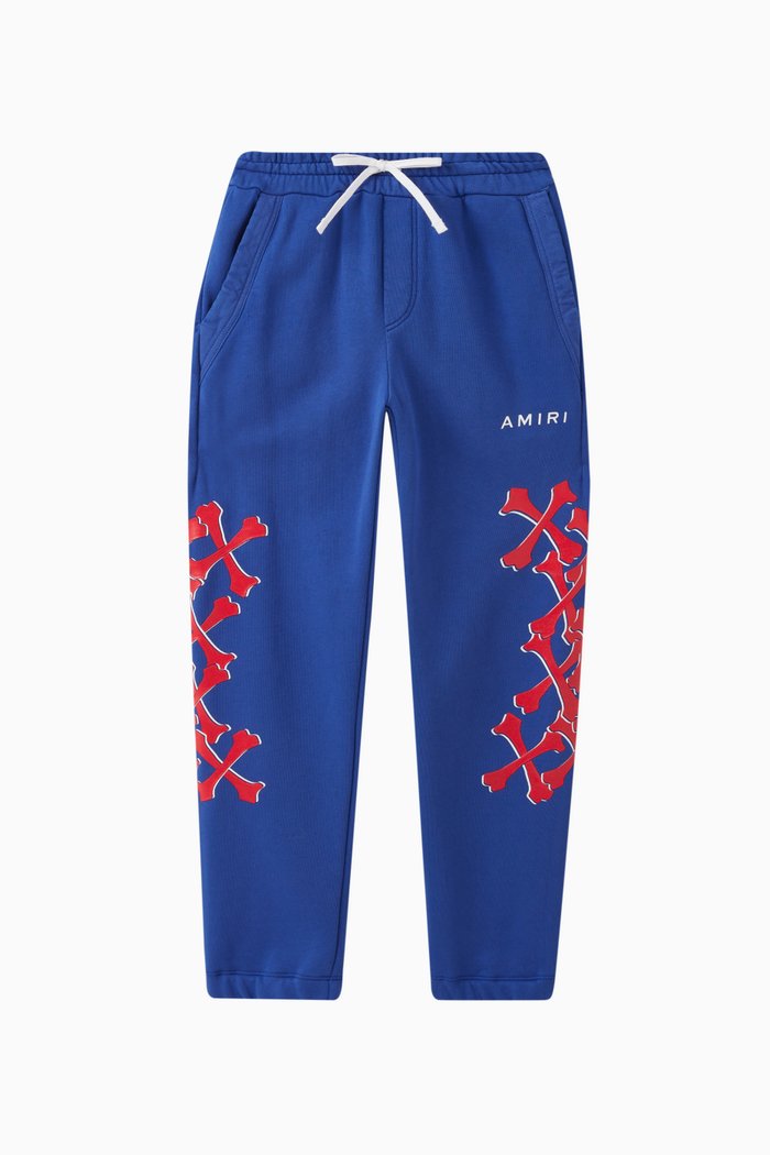 

Logo Bones Sweatpants in Cotton, Blue