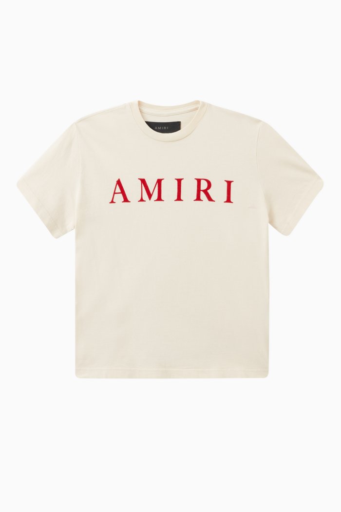 Logo T-shirt in Cotton, Neutral