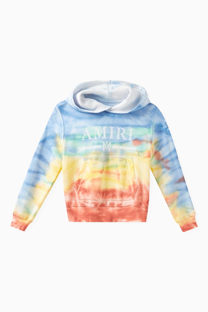 

Tie-dye Logo-print Hoodie in Cotton, Multicolour
