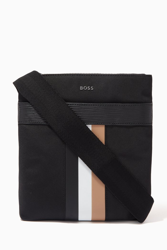 

Signature-stripe Envelope Bag in Recycled Nylon, Black