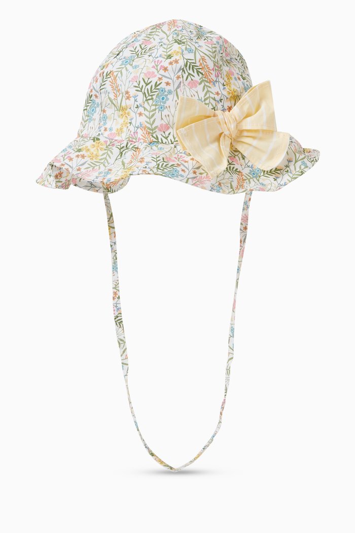 

Floral Print Bucket Hat in Cotton, Multicolour
