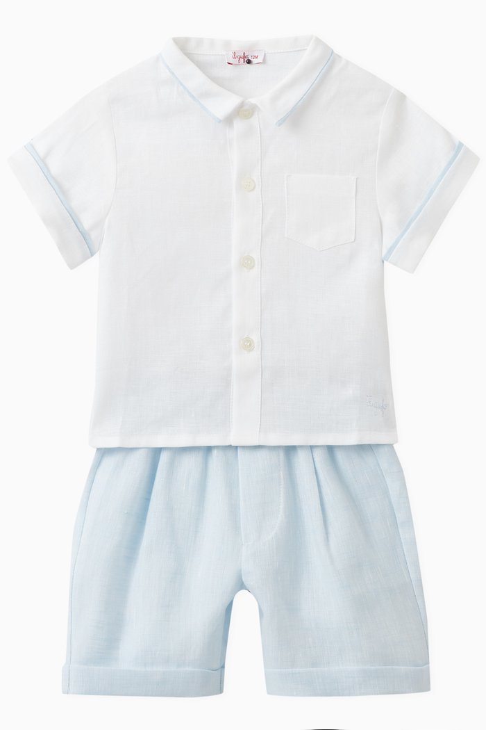 

Logo Two-piece Set in Linen, Multicolour