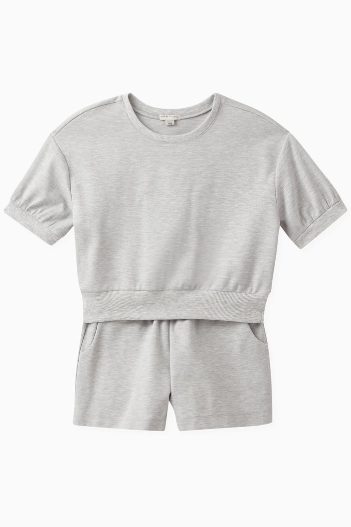 

Ponte Top and Shorts, Set of Two, Grey