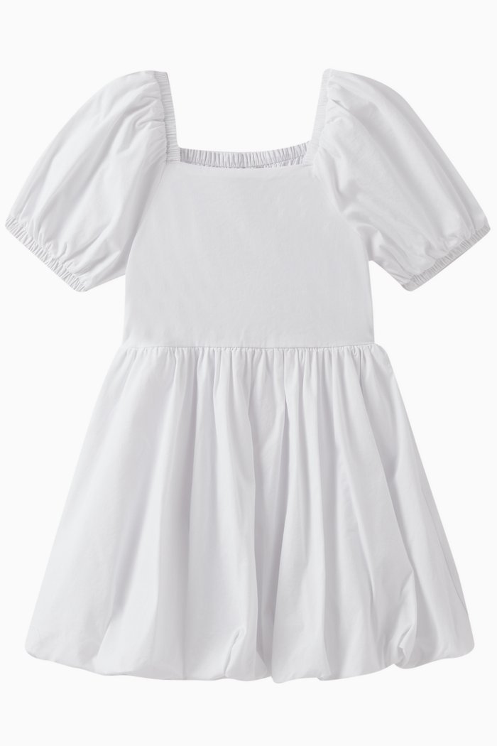 

Woven Bubble Dress, White