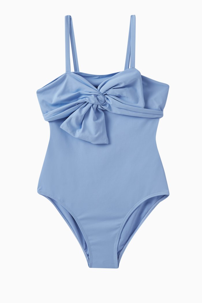 

Beach Hut One-piece Swimsuit in Technical Fabric, Blue