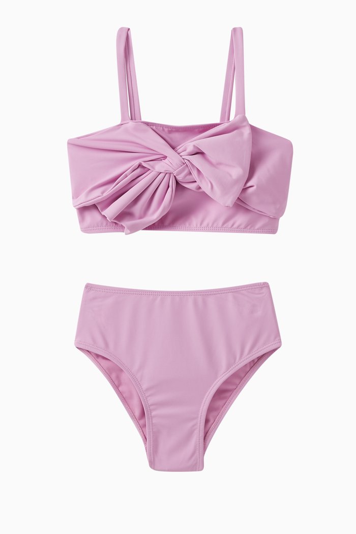 

Beach Hut Bikini Set in Technical Fabric, Pink