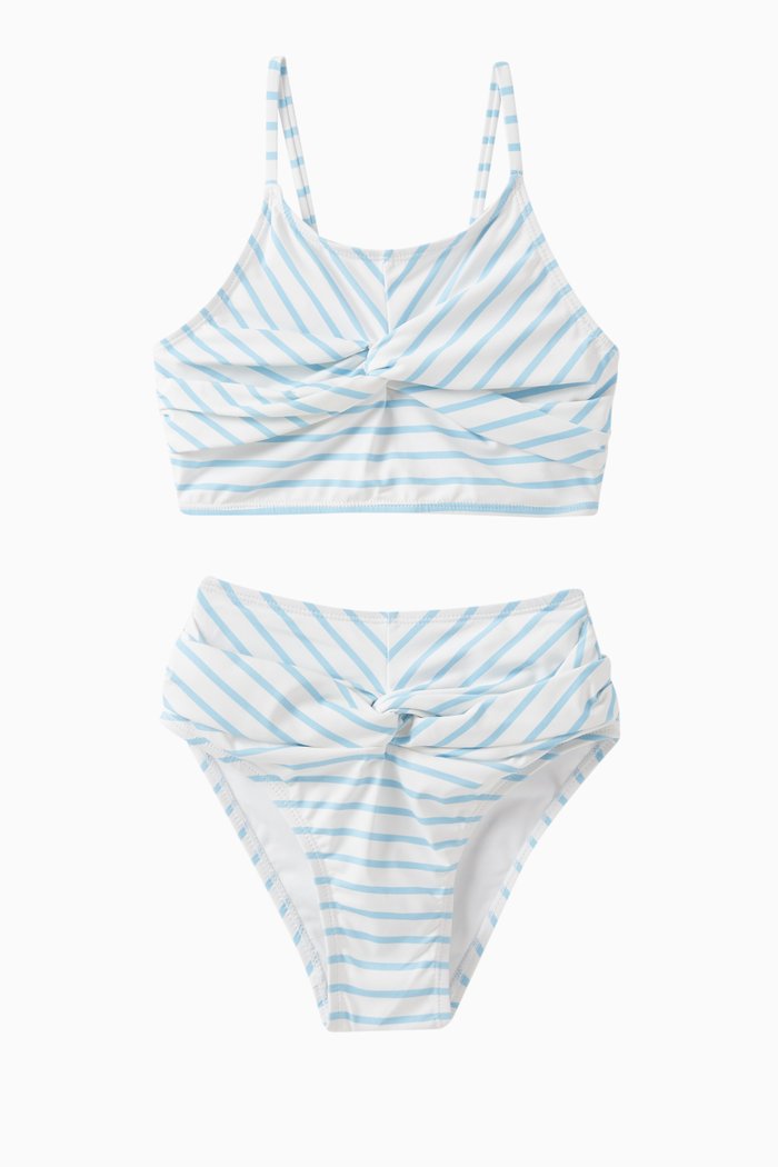 Fifi Twist Bikini in Technical Fabric, Blue