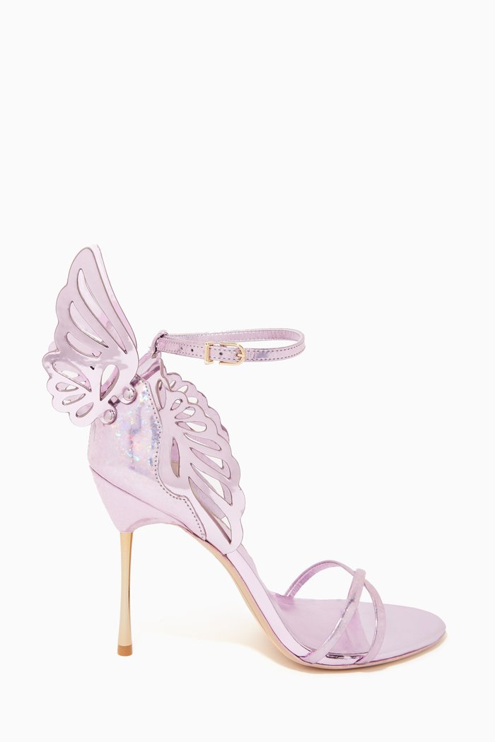 

Heavenly 100 Butterfly Sandals in Metallic-leather, Purple