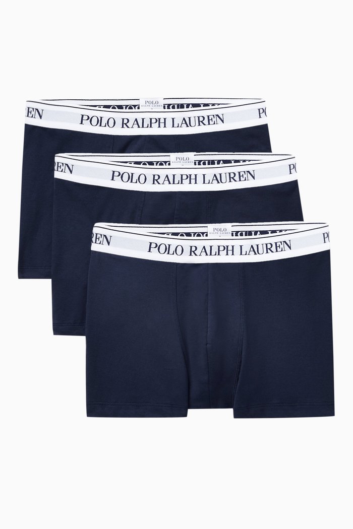 

Trunks in Cotton Jersey, Set of 3, Blue
