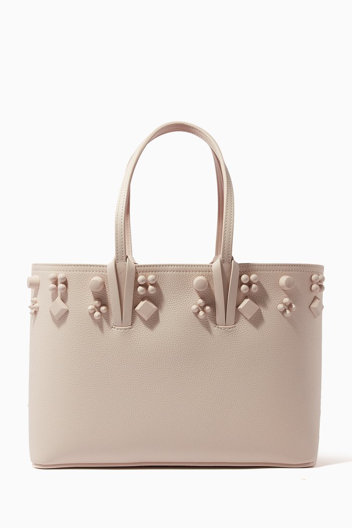 

Cabata Small Tote Bag in Calfskin, Neutral