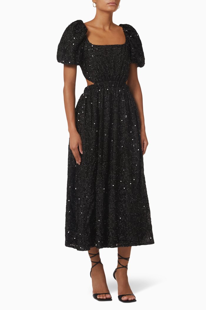 

Aubree Midi Dress, Black