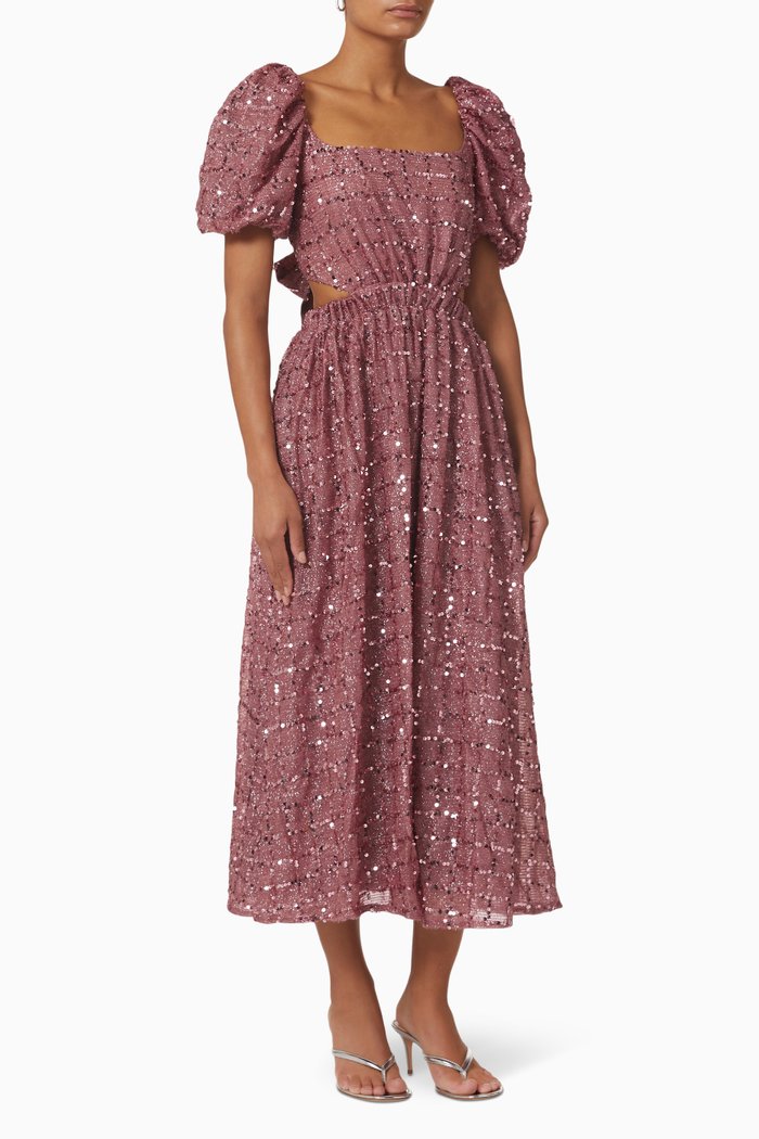

Aubree Midi Dress, Purple