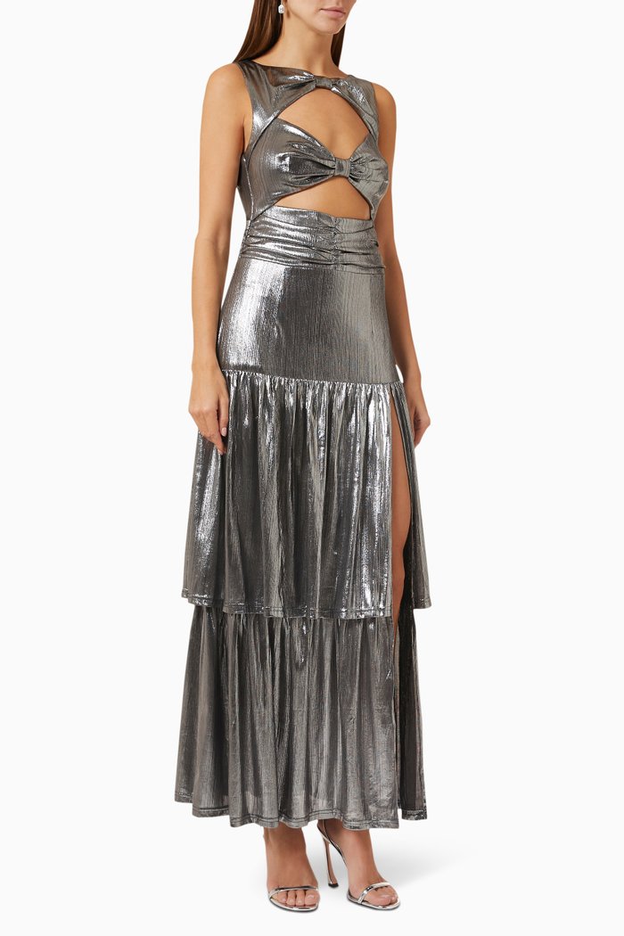 Josephine Maxi Dress, Silver