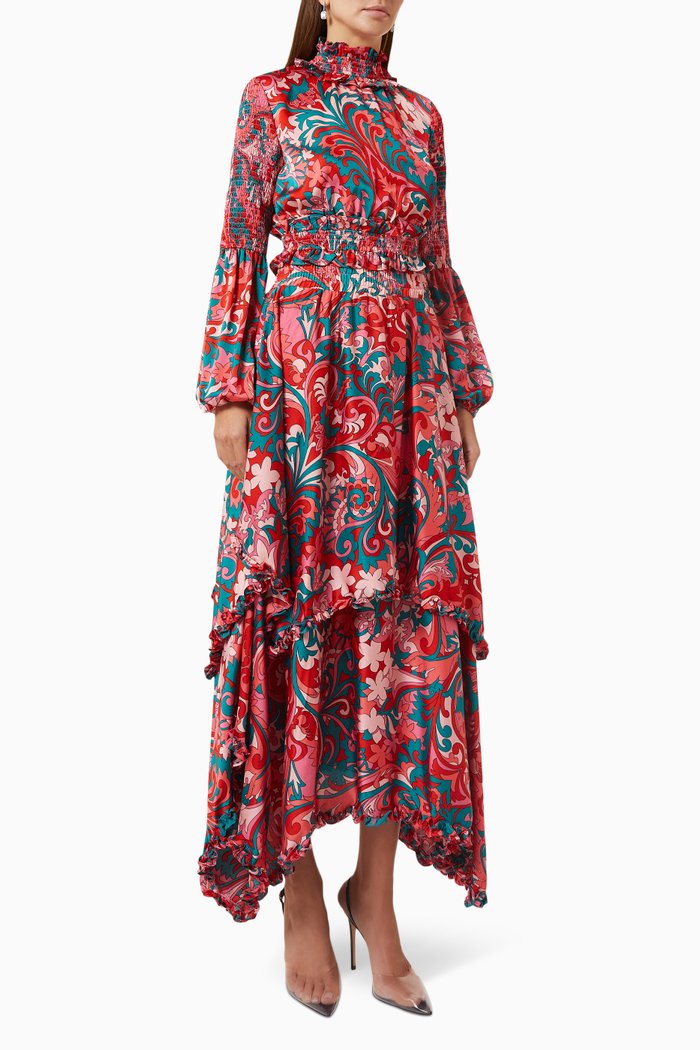 

Sparta Printed Top & Maxi Skirt Set, Multicolour
