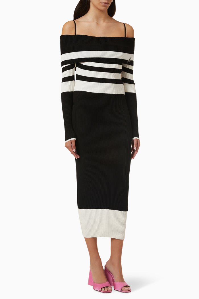 

Amilia Midi Dress in Viscose-knit, White