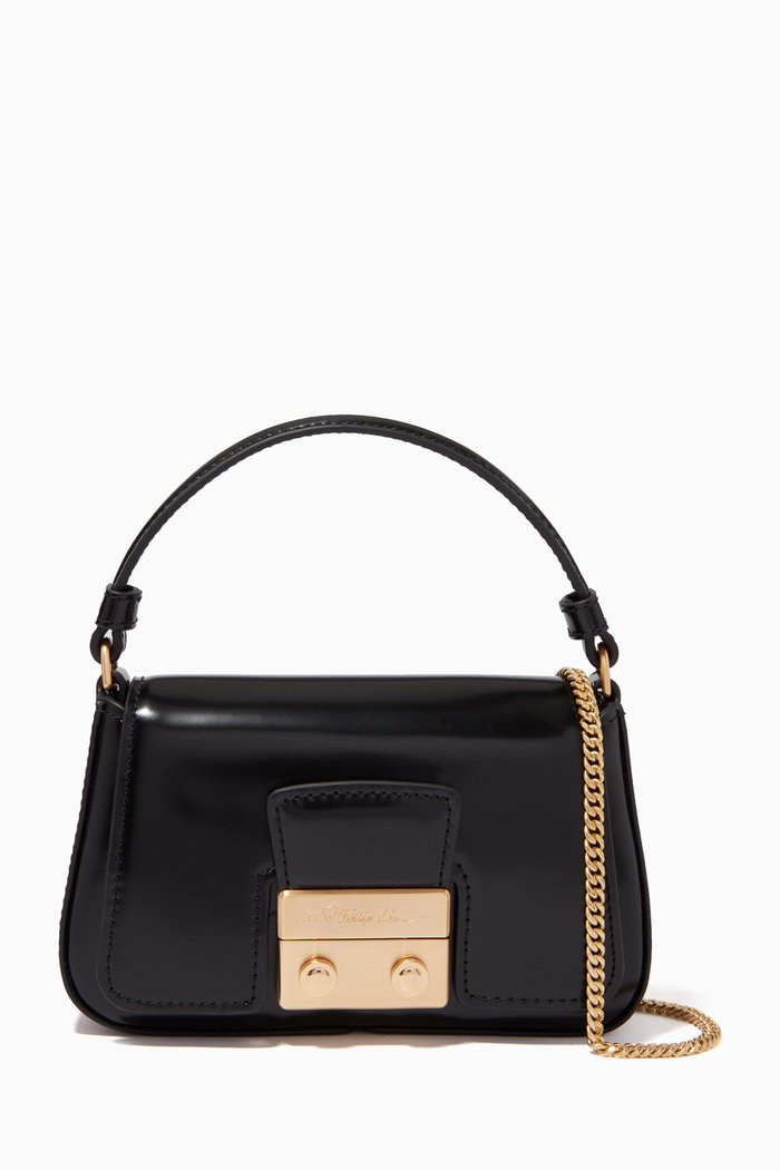 

Pashli Baguette Bag in Leather, Black