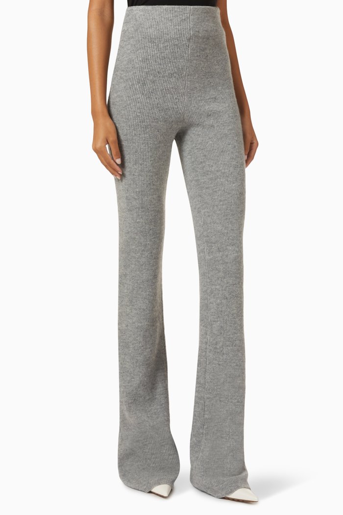 

Lila Pants in Ribbed Knit, Grey