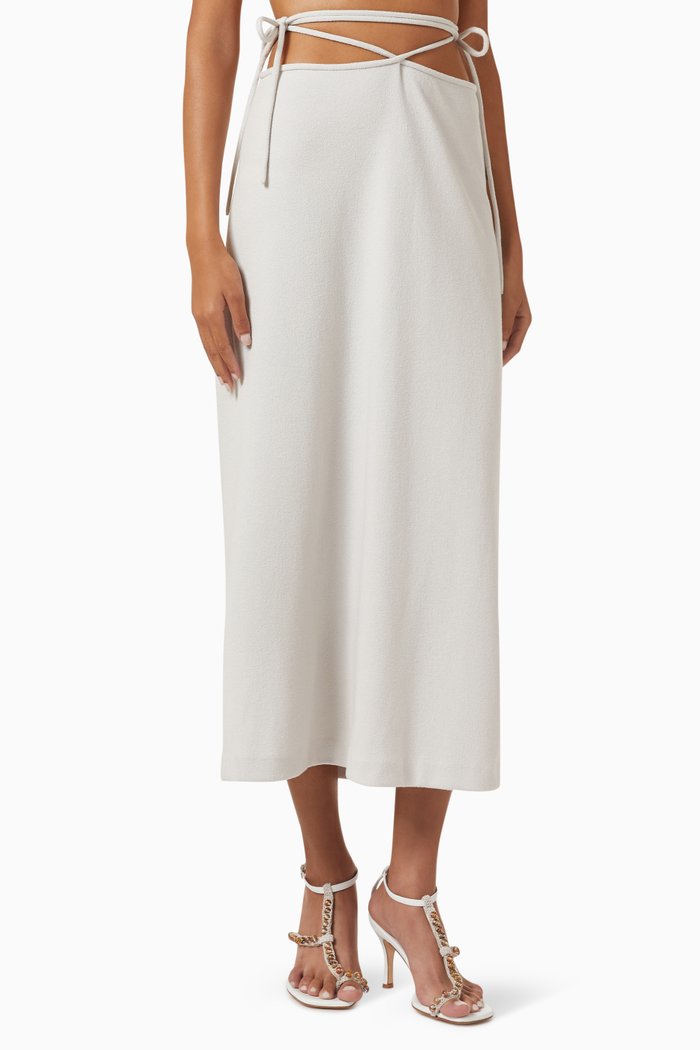

Terry Midi Skirt, Grey
