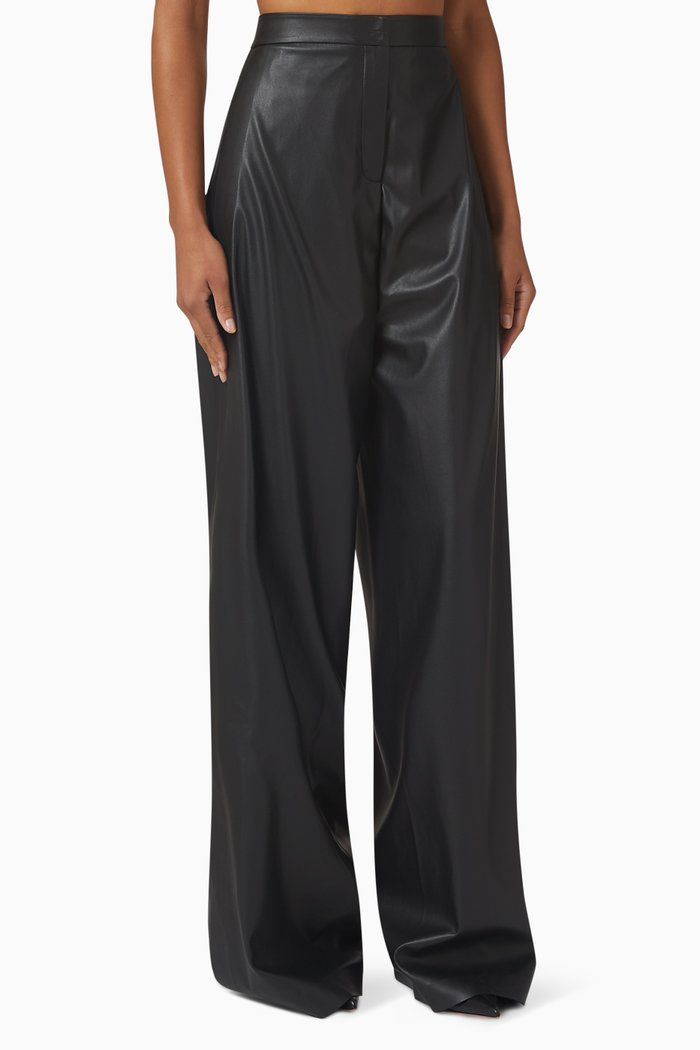 

Drina Pants in Vegan Leather, Black