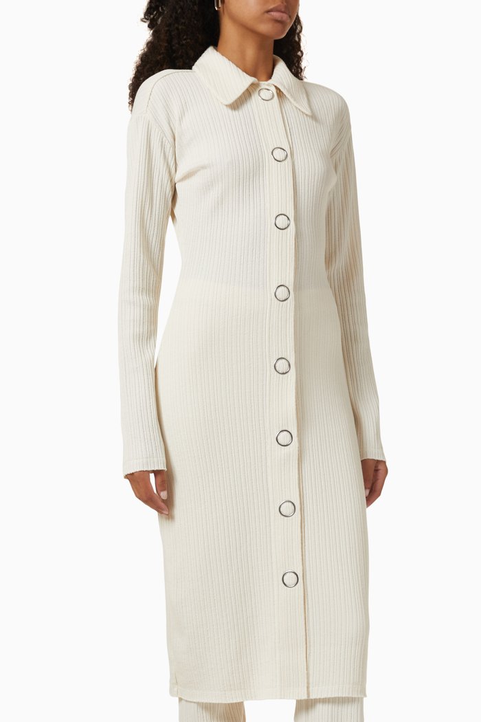 

Jay Tunic in Ribbed Knit, White