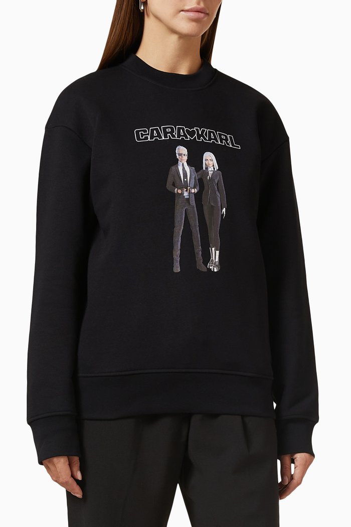 

x Cara Delevingne Avatar Sweatshirt in Jersey, Black