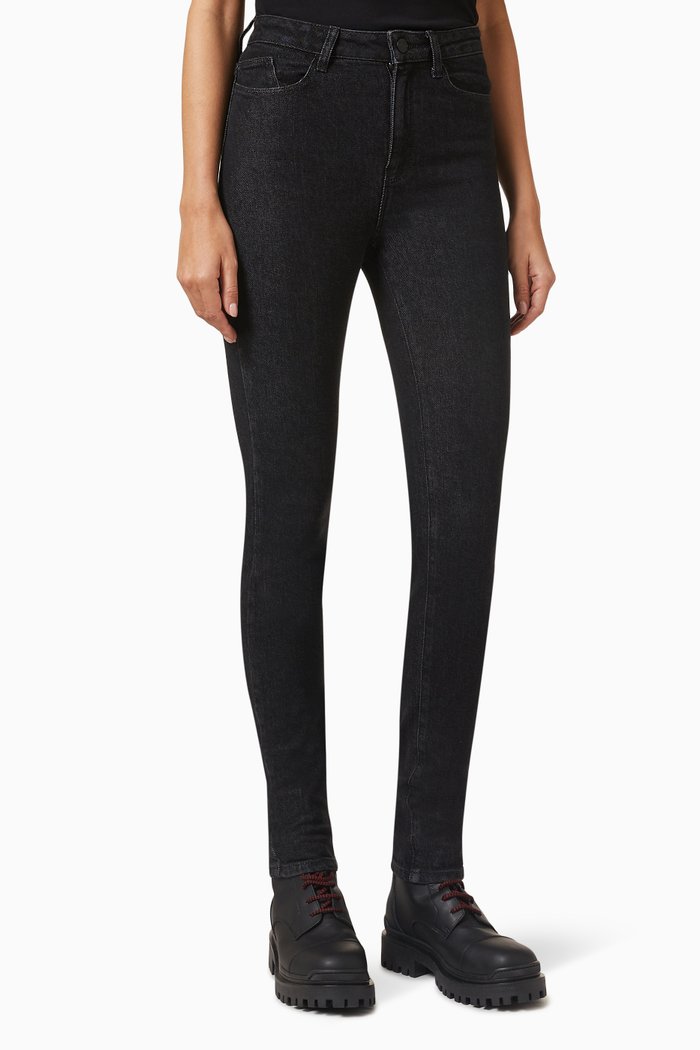 x Cara Delevingne Skinny Jeans in Denim, Black