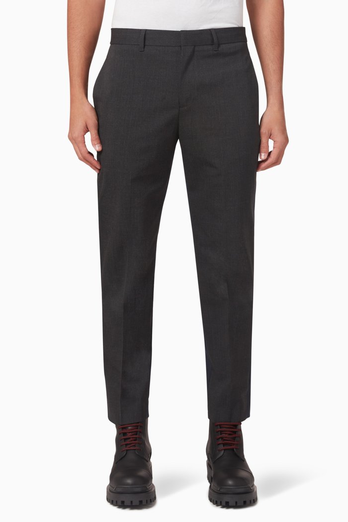 

x Cara Delevingne Bi-colour Suit Pants in Wool-blend, Grey