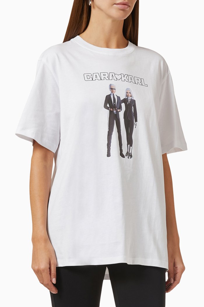 x Cara Delevingne Avatar T-shirt in Jersey, White