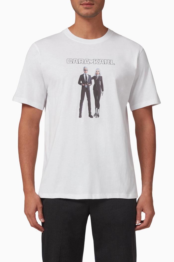 x Cara Delevingne Avatar T-shirt in Organic Cotton Jersey, White