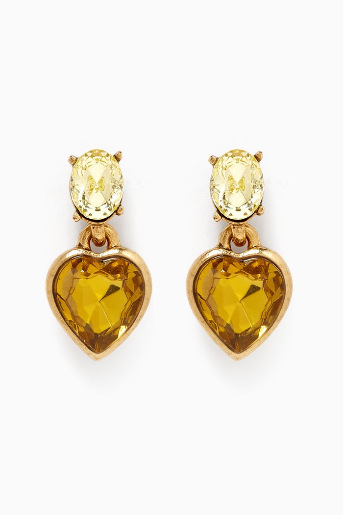 

Baby Heart Earrings in Brass, Gold