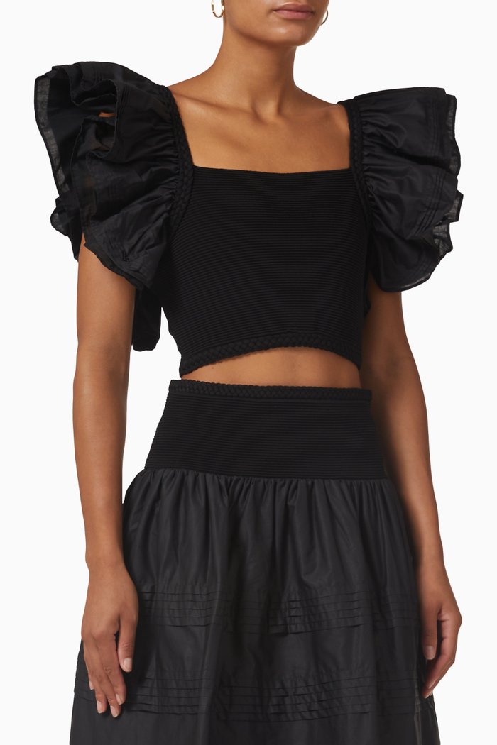 

Corinne Crop Top, Black