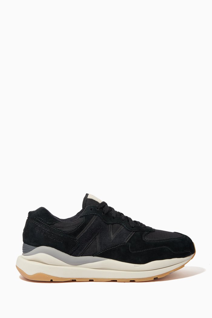 

57/40 Sneakers in Suede & Mesh, Black