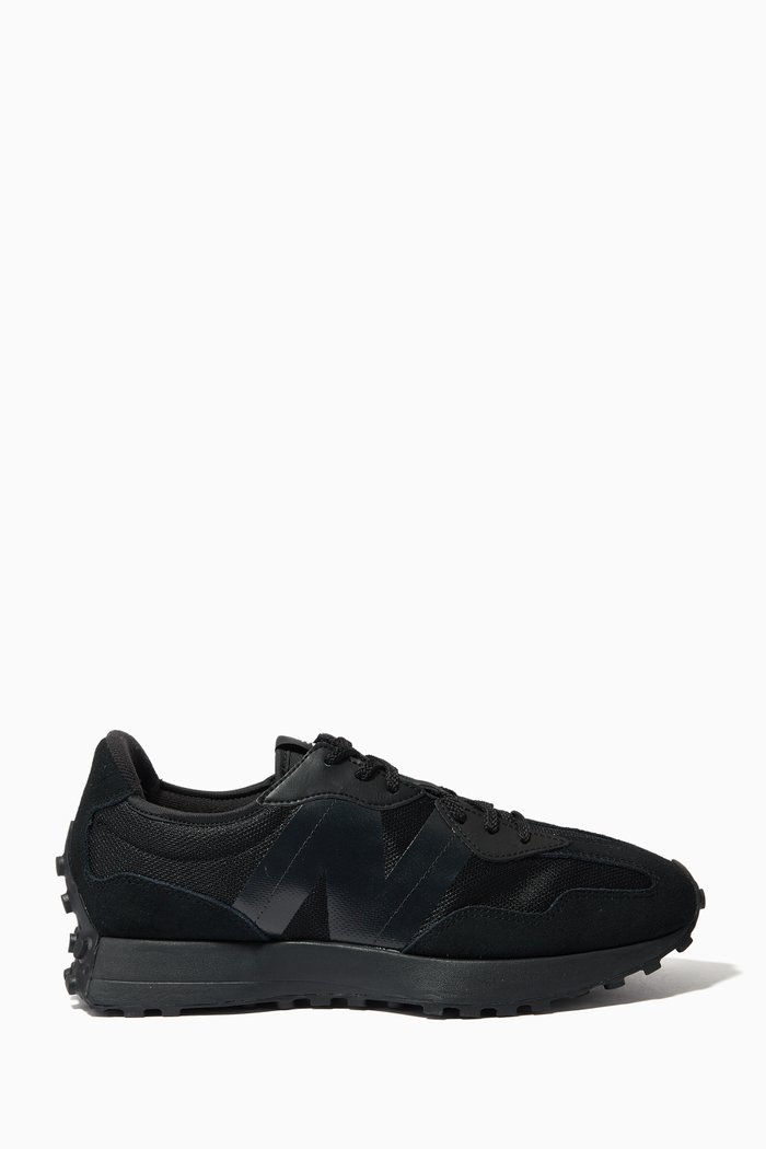 

327 Low-top Sneakers in Mesh & Suede, Black