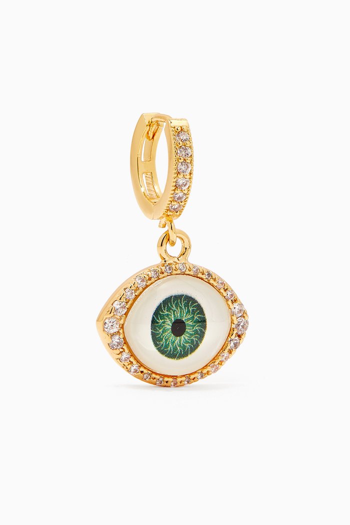 

Fortuna Hoop Single Earring in 18kt Gold-plated Brass