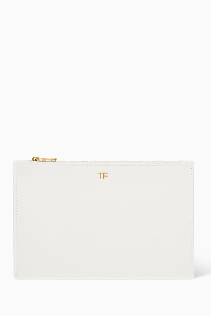 

Leather Zip Pouch, Multicolour