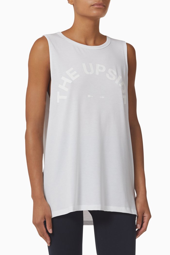 

Tara Tank Top in Stretch-lyocell, White