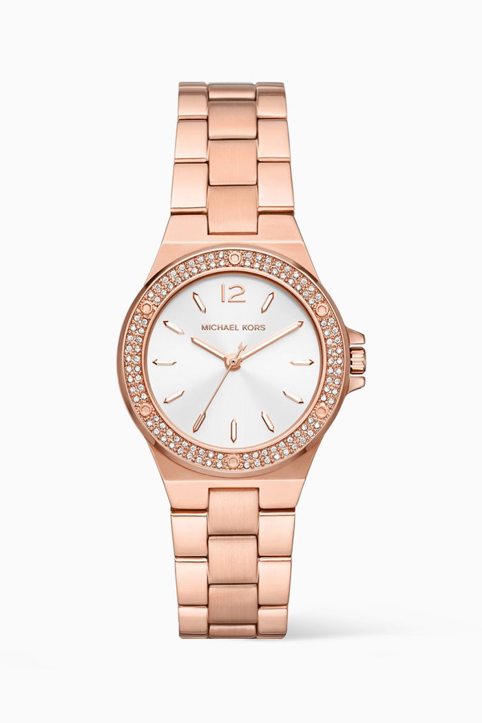 Lennox Quartz Stainless Steel Watch, 33mm, Rose gold