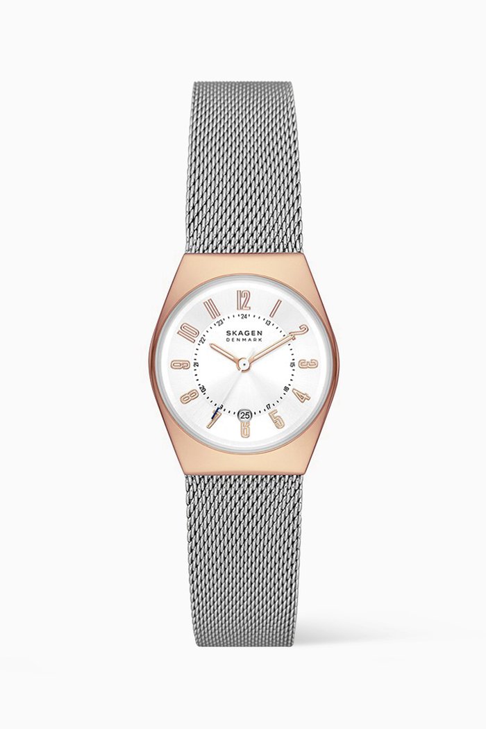

Grenen Lille Three-hand Stainless Steel Watch, 26mm, Rose gold