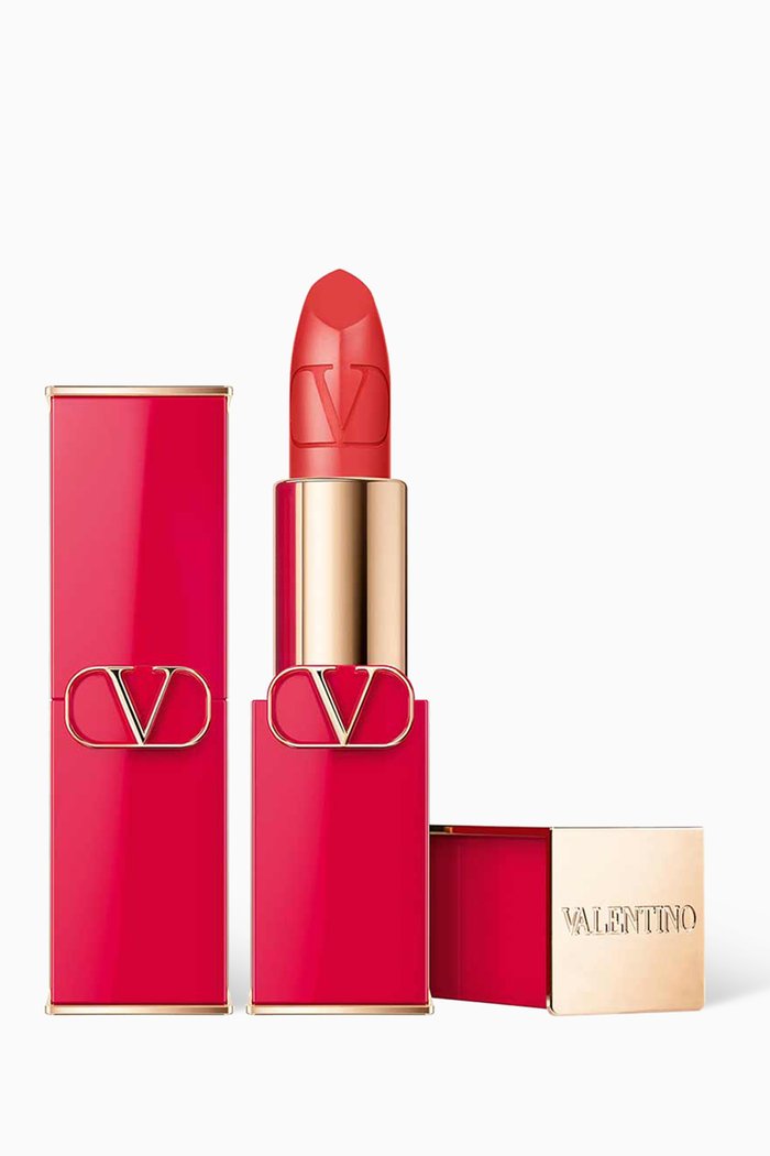 400R Roma Fab Rosso Valentino Satin Lipstick, 3.5g, Multicolour