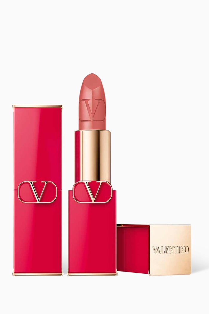 

101A Hot Beige Rosso Valentino Satin Lipstick, 3.5g, Multicolour