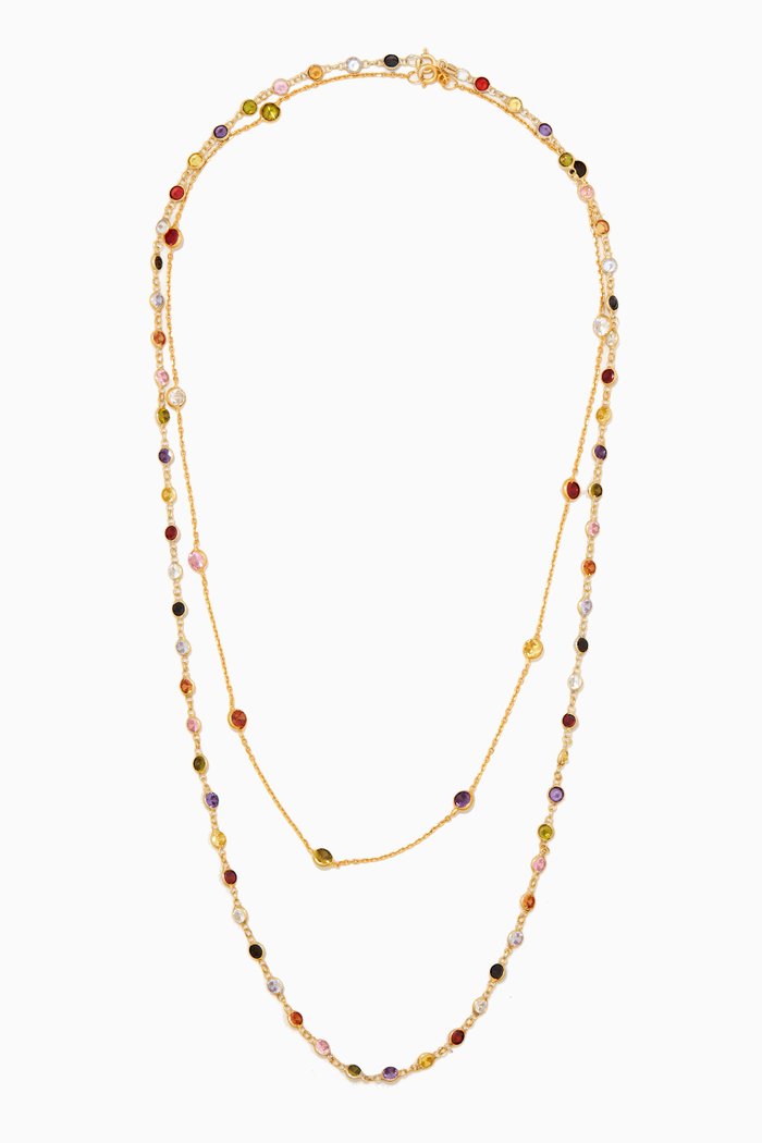 

Cora Kaleidoscope Layered Necklace in 18kt Gold-plated Sterling Silver