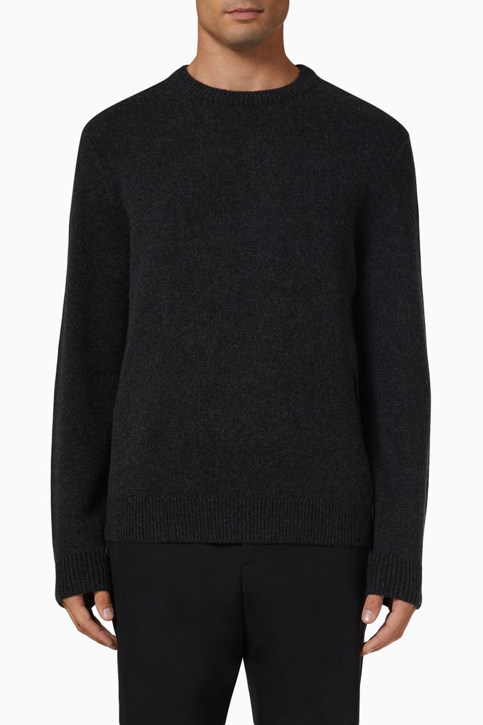 

Hilles Crewneck Sweater in Wool & Cashmere, Grey