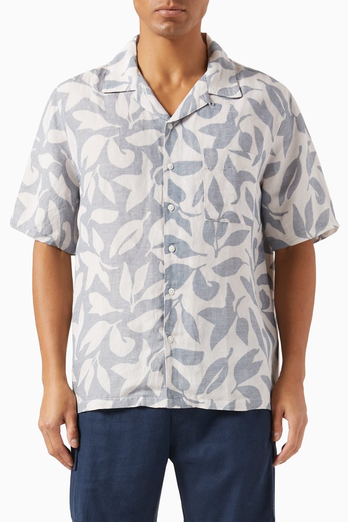 

Camp Shirt in Air Linen, Grey
