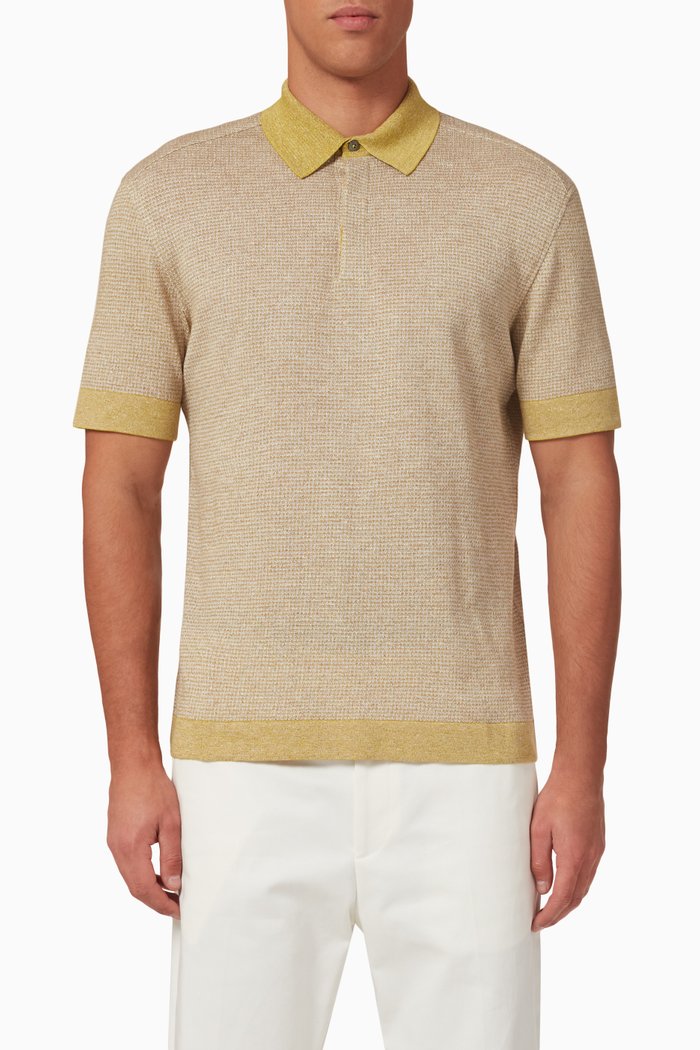 

Polo Shirt in Cotton-blend, Yellow