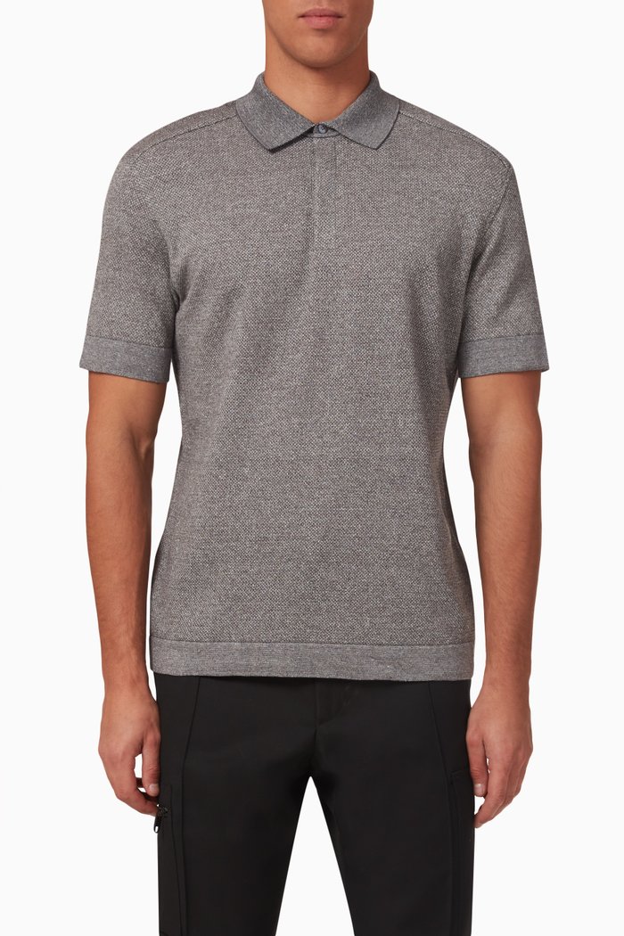 

Polo Shirt in Cotton-blend, Grey