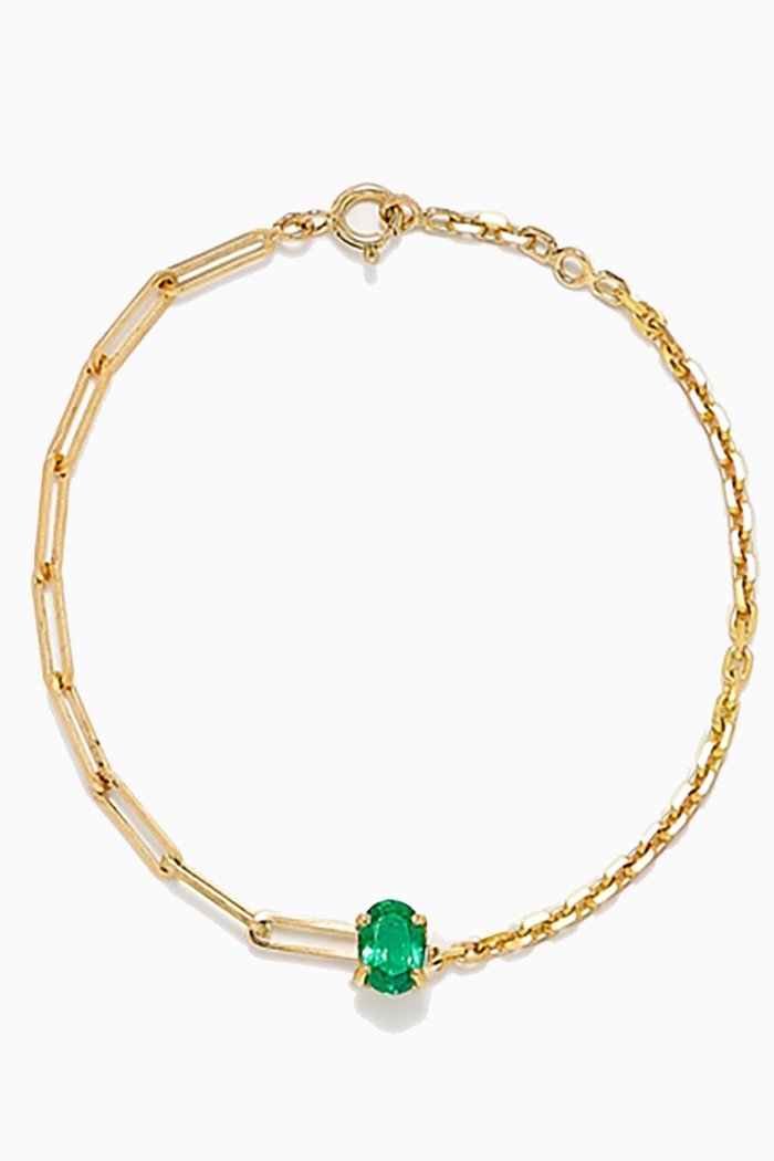 

Solitare Emerald Bracelet in 18kt Gold, Yellow