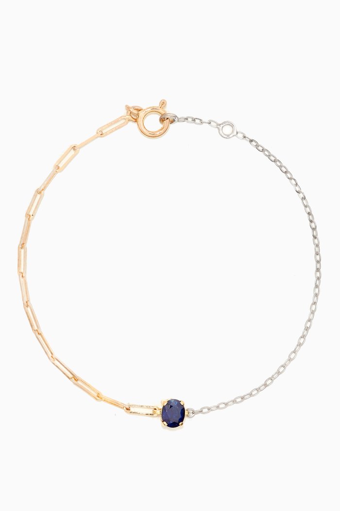 

Solitare Sapphire Bracelet in 18kt Yellow & White Gold
