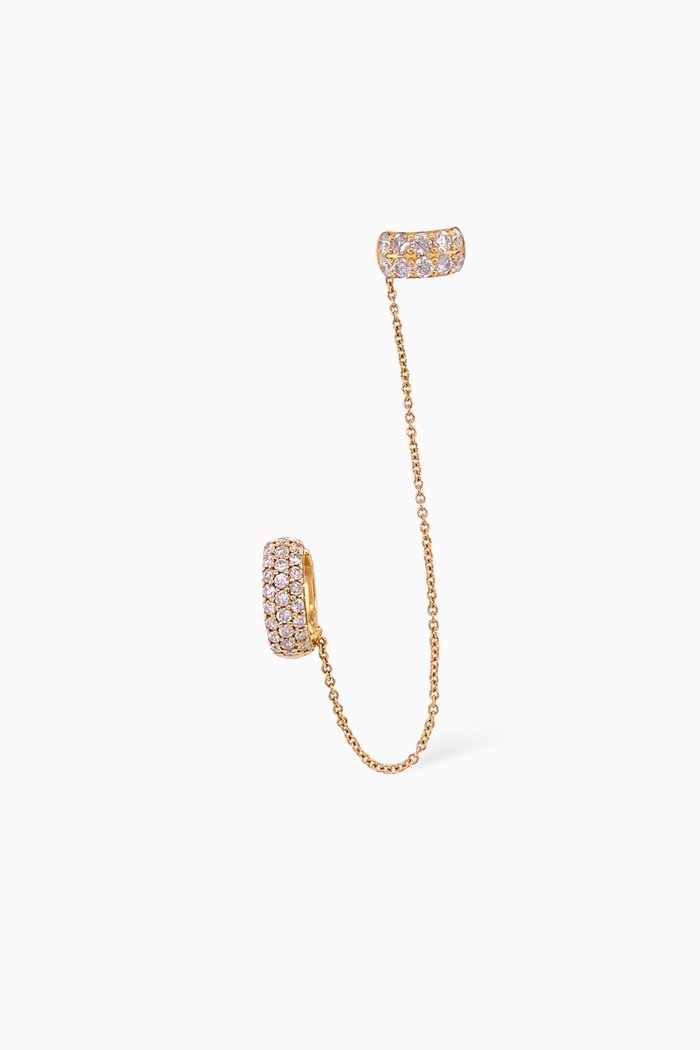 

Ear Cuff & Hoop Diamond Set in 18kt Yellow Gold