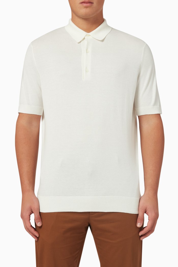 

Polo Shirt in Cotton-knit, Neutral